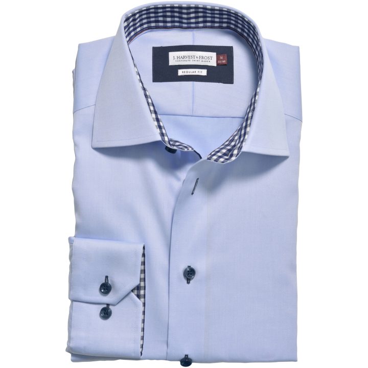 Skjorta RB20 Twill Regular Himmelsblå/marinblå J.Harvest & Frost s – billede 7