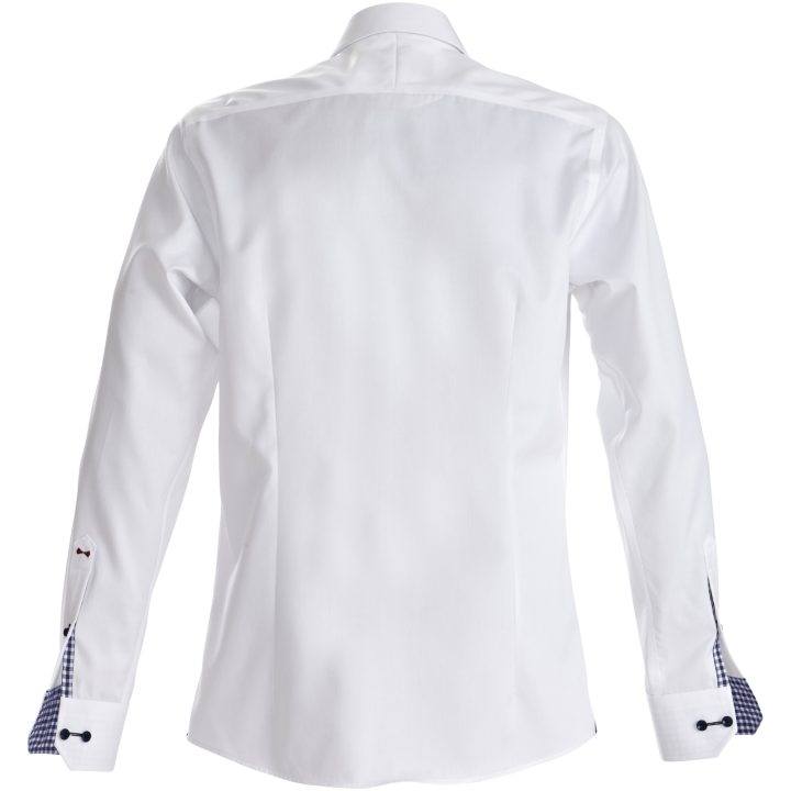 Skjorta RB20 Twill Slim Vit Marinblå J.Harvest & Frost XS – billede 3