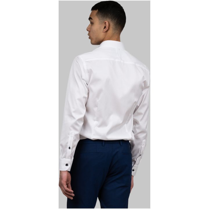 Skjorta RB20 Twill Slim Vit Marinblå J.Harvest & Frost XS – billede 7