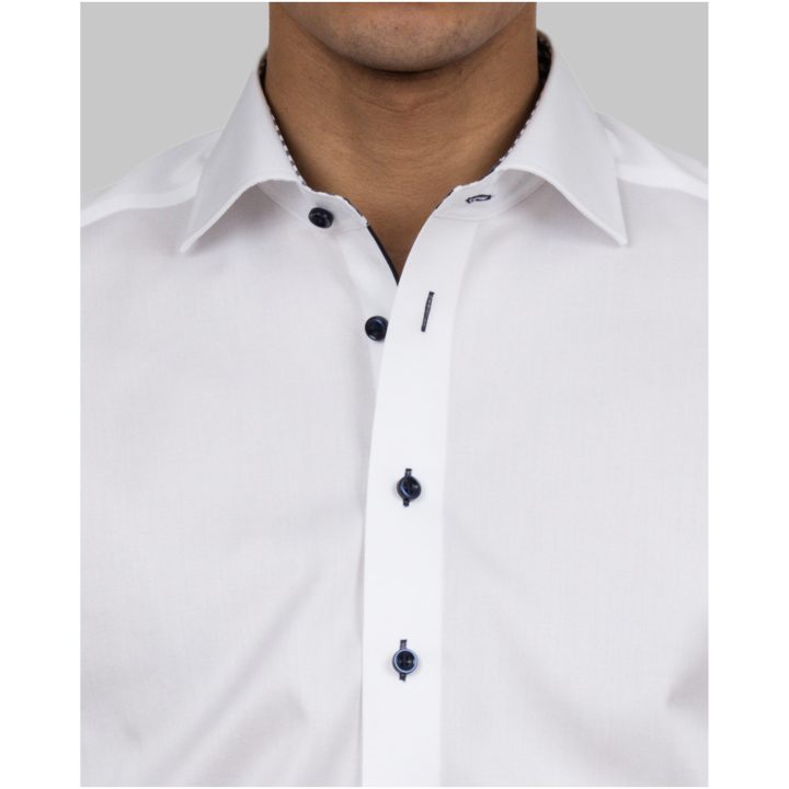 Skjorta RB20 Twill Slim Vit Marinblå J.Harvest & Frost XS – billede 8