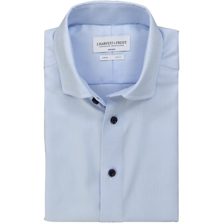 Skjorta Royal Twill Slim Himmelsblå J.Harvest & Frost XS 35/36 – billede 5