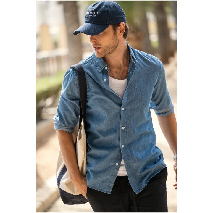 Skjorta Sayville Denim James Harvest – billede 7