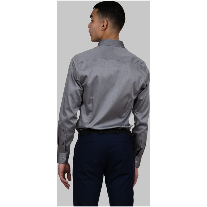 Skjorta Twill Slim Grå J.Harvest & Frost XS – billede 5