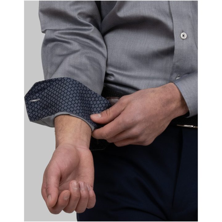 Skjorta Twill Slim Grå J.Harvest & Frost XS – billede 6