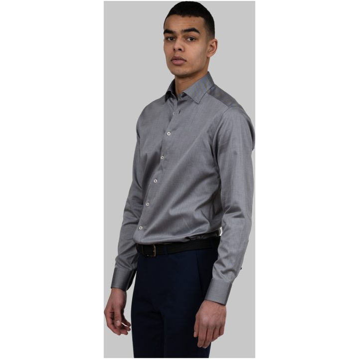 Skjorta Twill Slim Grå J.Harvest & Frost XS – billede 8