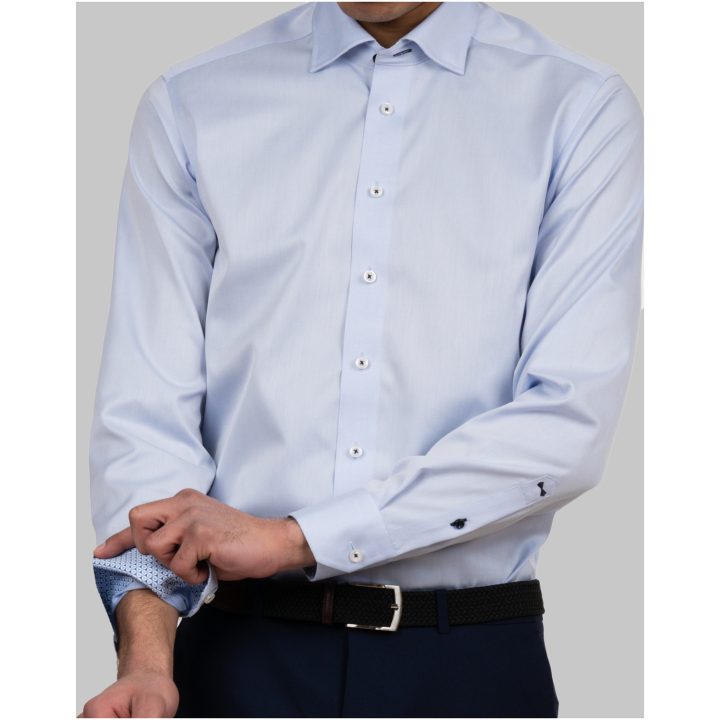 Skjorta Twill Slim Himmelsblå J.Harvest & Frost XS – billede 5