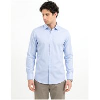 Skjorta YB150 Twill Stretch Slim Himmelsblå J.Harvest & Frost