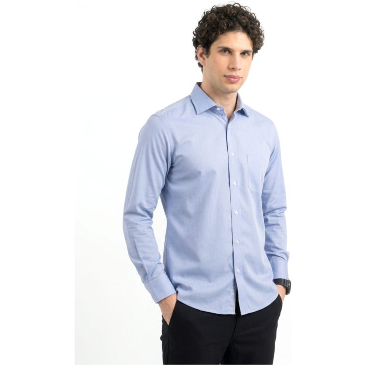 Skjorta YB50 Twill Pocket Himmelsblå J.Harvest & Frost S 37/38 – billede 6