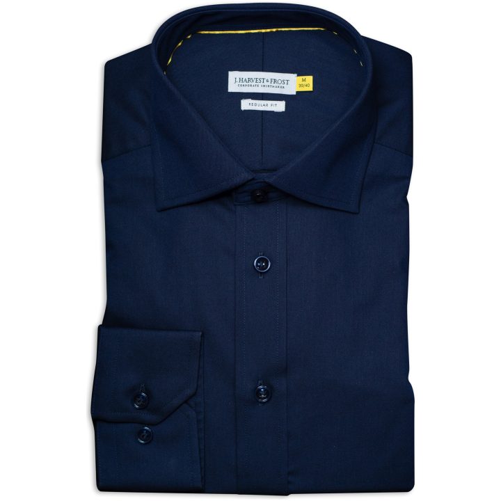 Skjorta YB50 Twill Regular Marinblå J.Harvest & Frost s – billede 8