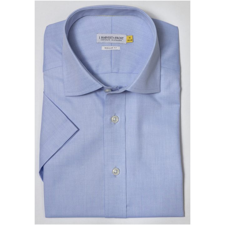 Skjorta YB50 Twill S S Regular Himmelsblå J.Harvest & Frost s – billede 2