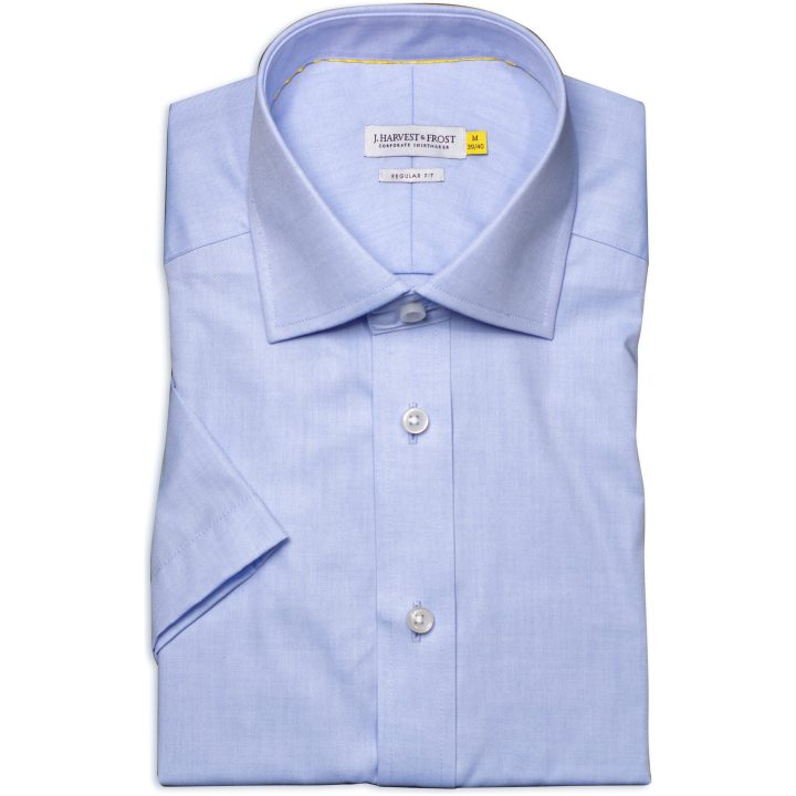 Skjorta YB50 Twill S S Regular Himmelsblå J.Harvest & Frost s – billede 6