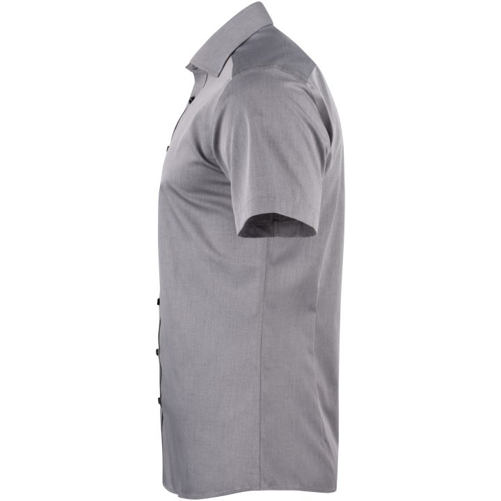 Skjorta YB50 Twill S S Slim Grå J.Harvest & Frost XS – billede 3