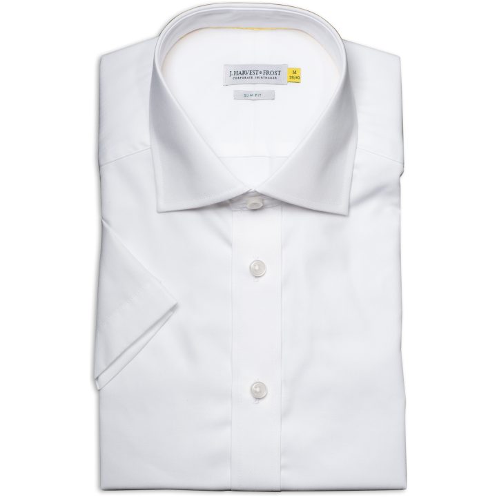 Skjorta YB50 Twill S S Slim Vit J.Harvest & Frost XS – billede 6