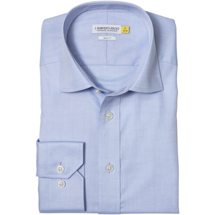 Skjorta YB50 Twill Slim Himmelsblå J.Harvest & Frost XS – billede 2