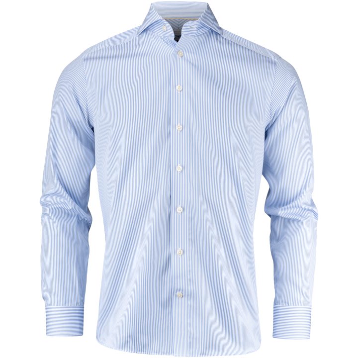 Skjorta YB50 Twill Slim Light blue Stripe J.Harvest & Frost XS – billede 2