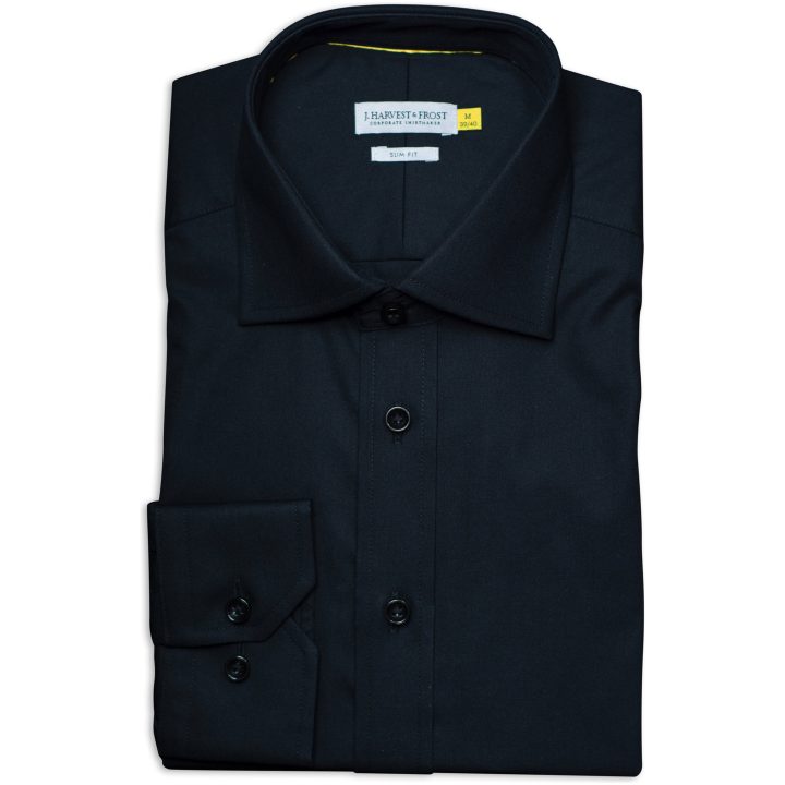 Skjorta YB50 Twill Slim Svart J.Harvest & Frost XS – billede 6