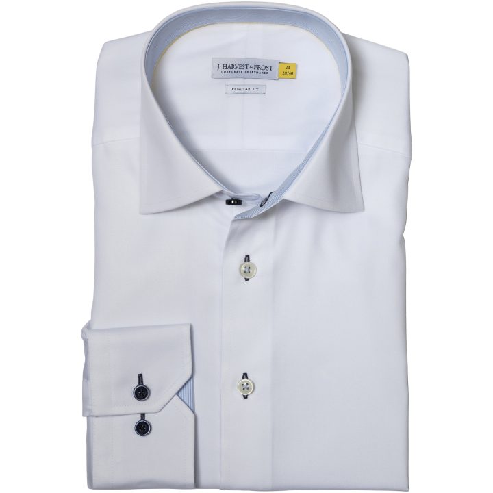 Skjorta YB51 Twill Regular Vit Himmelsblå J.Harvest & Frost s – billede 2