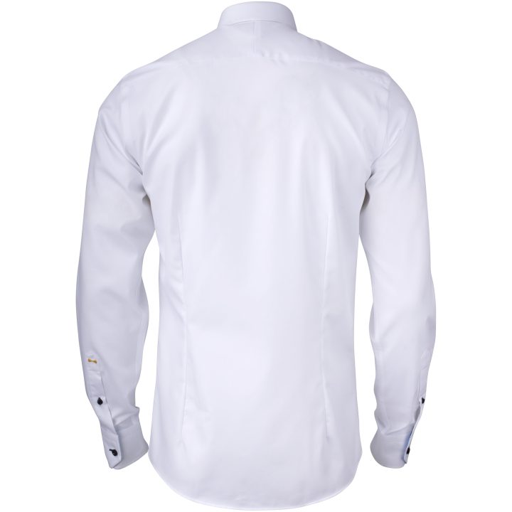Skjorta YB51 Twill Slim Vit Himmelsblå J.Harvest & Frost XS – billede 3