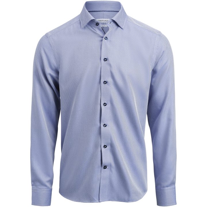 Skjorta YB55 Jacquard Slim Blå J.Harvest & Frost XS 35/36 – billede 2