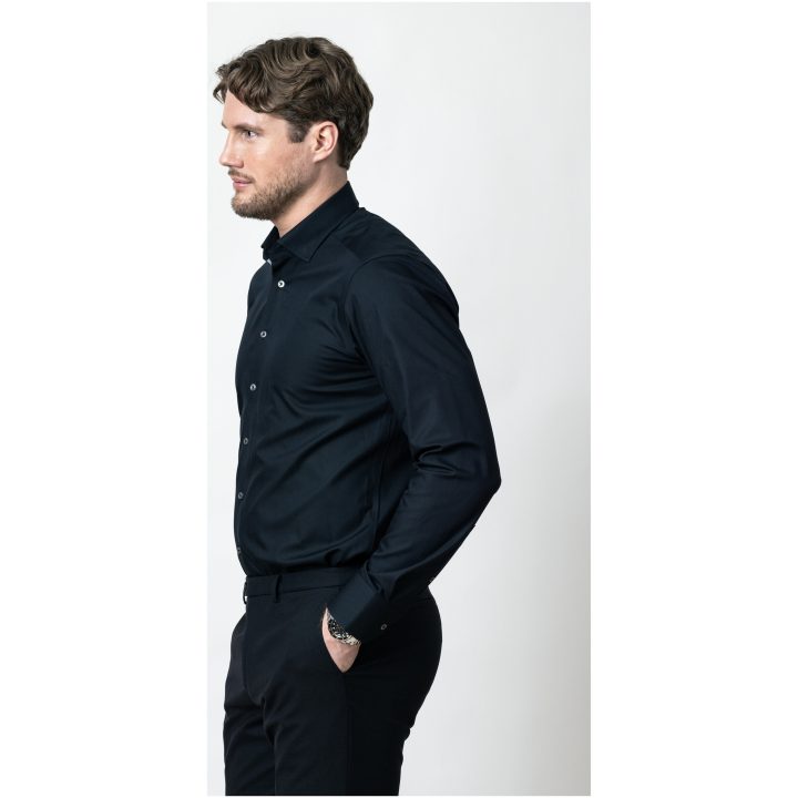 Skjorta YB56 Twill Regular Svart/grå J.Harvest & Frost S 37/38 – billede 6