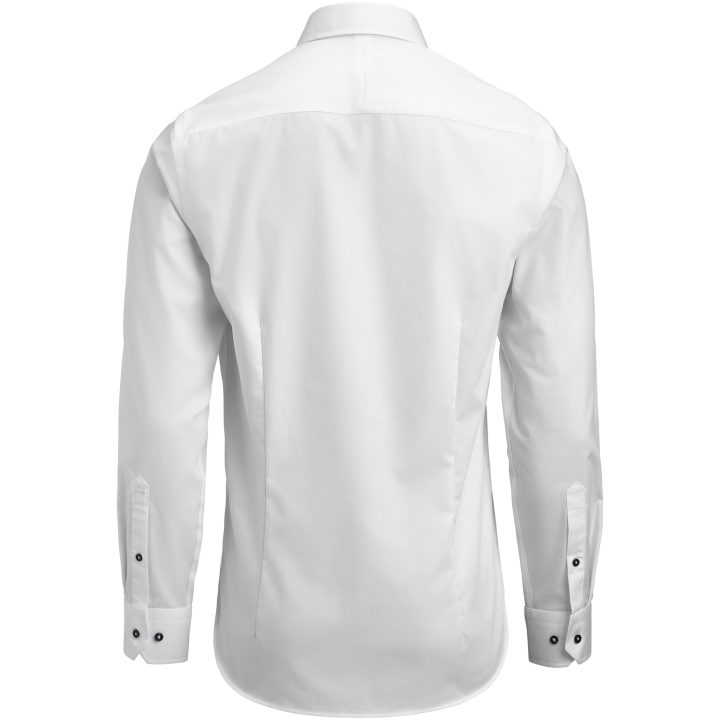 Skjorta YB56 Twill Regular Vit Marinblå J.Harvest & Frost S 37/38 – billede 3