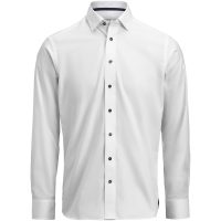 Skjorta YB56 Twill Regular Vit Marinblå J.Harvest & Frost
