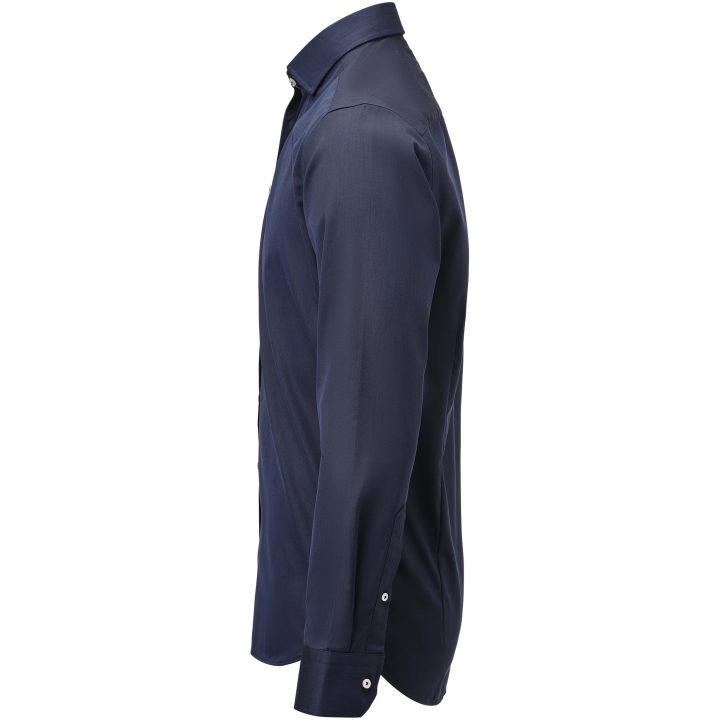 Skjorta YB56 Twill Slim Marinblå/vit J.Harvest & Frost XS 35/36 – billede 4