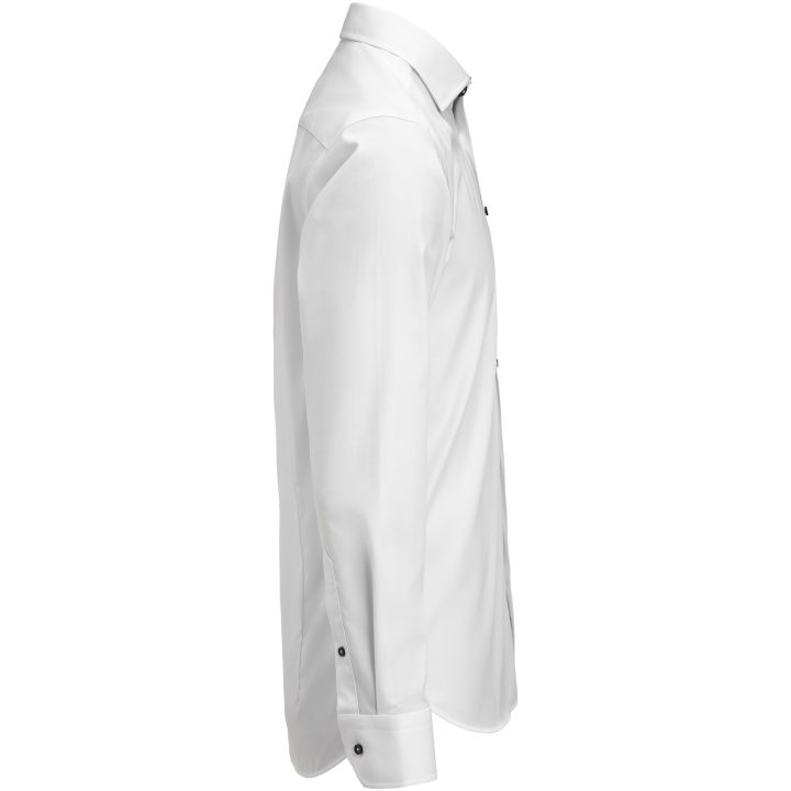 Skjorta YB56 Twill Slim Vit Marinblå J.Harvest & Frost XS 35/36 – billede 4