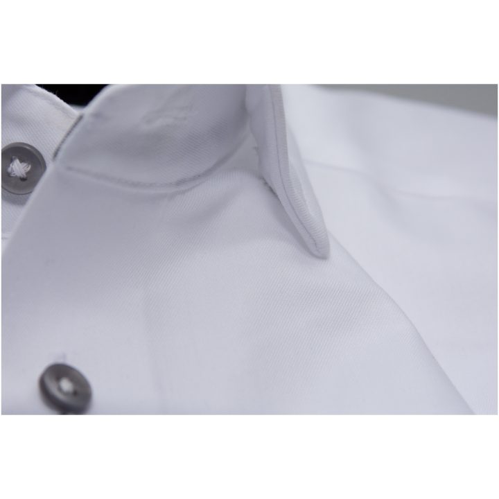 Skjorta YB56 Twill Slim Vit/grå J.Harvest & Frost XS 35/36 – billede 2