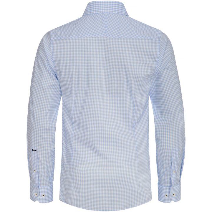 Skjorta Yellow Bow 53 Slim Ljusblå Rutig Sky blue Check J.Harvest & Frost XS 35/36 – billede 2