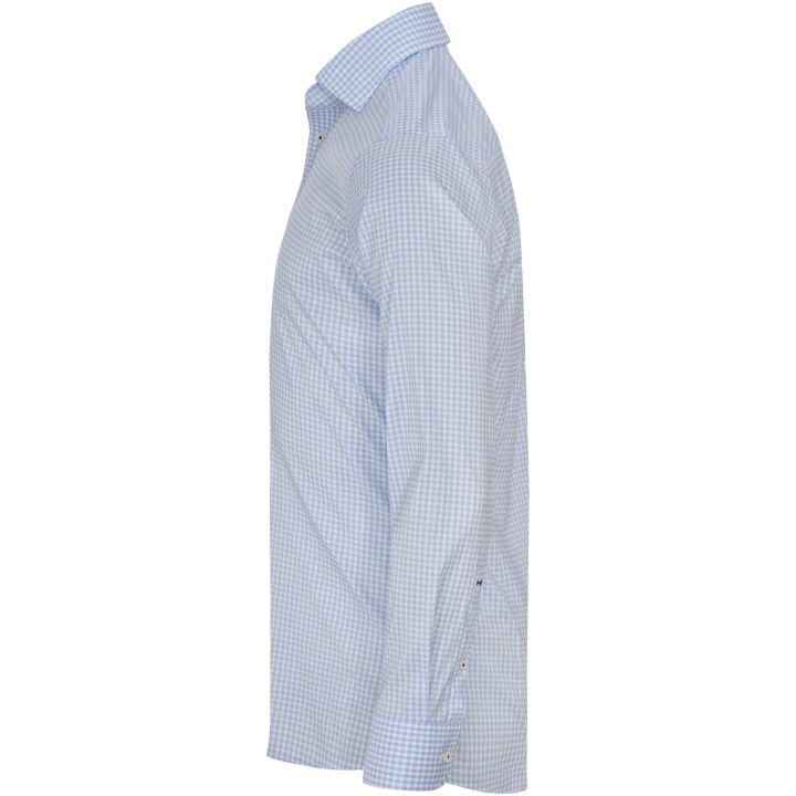 Skjorta Yellow Bow 53 Slim Ljusblå Rutig Sky blue Check J.Harvest & Frost XS 35/36 – billede 3