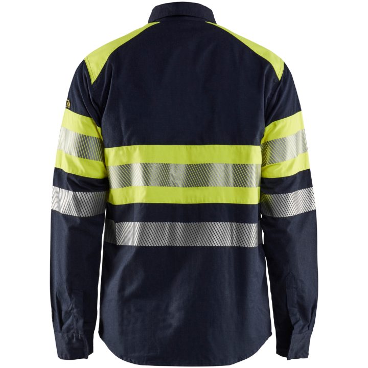 Skjorte 32291517 Marine / Hivisgul BLÅKLÄDER SKJORTE 32291517 MARIN/GUL XS – billede 2