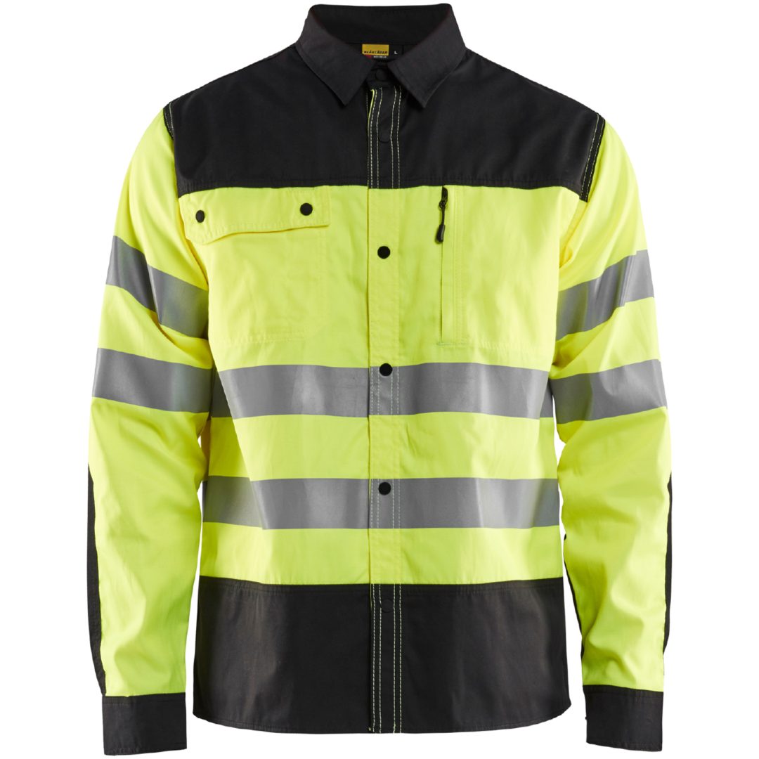 Skjorte 32551817 Hivisgul / Sort BLÅKLÄDER Skjorte 32551817 GUL/SVART XS