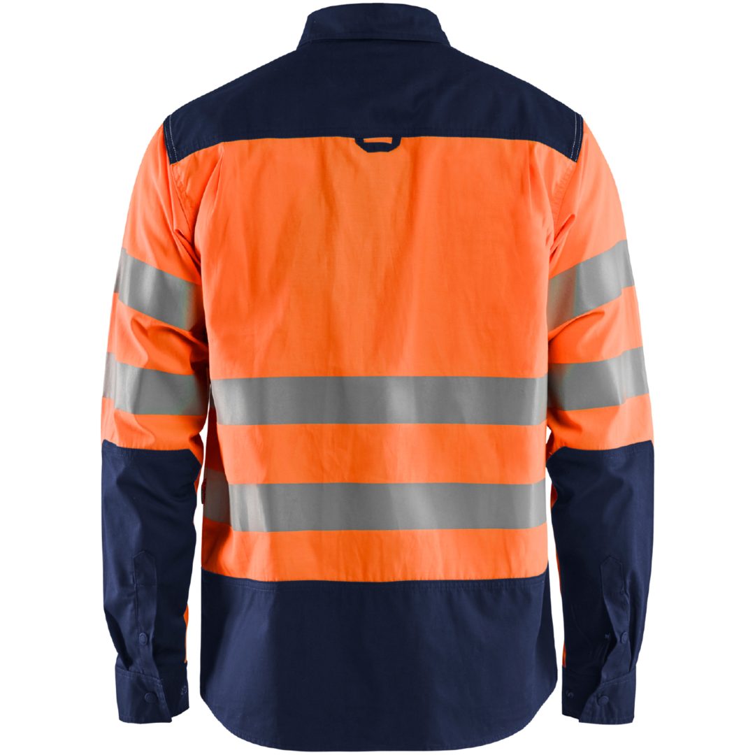 Skjorte 32551817 Hivisorange / Marine BLÅKLÄDER Skjorte 32551817 ORANGE/MA XS – billede 2
