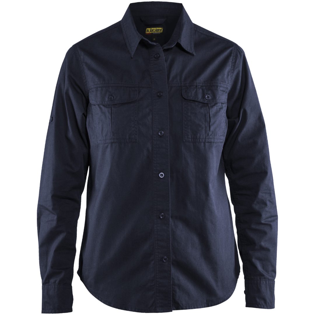 Skjorte dame 32081135 Marine BLÅKLÄDER SKJORTE 32081135 MARINBLÅ XS