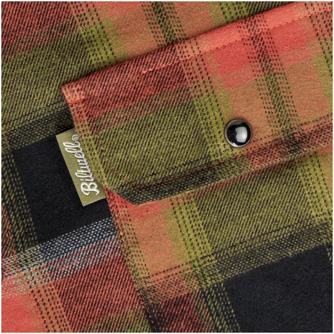 Skjorte Flanell Hi Test Sort/rust BILTWELL – billede 2