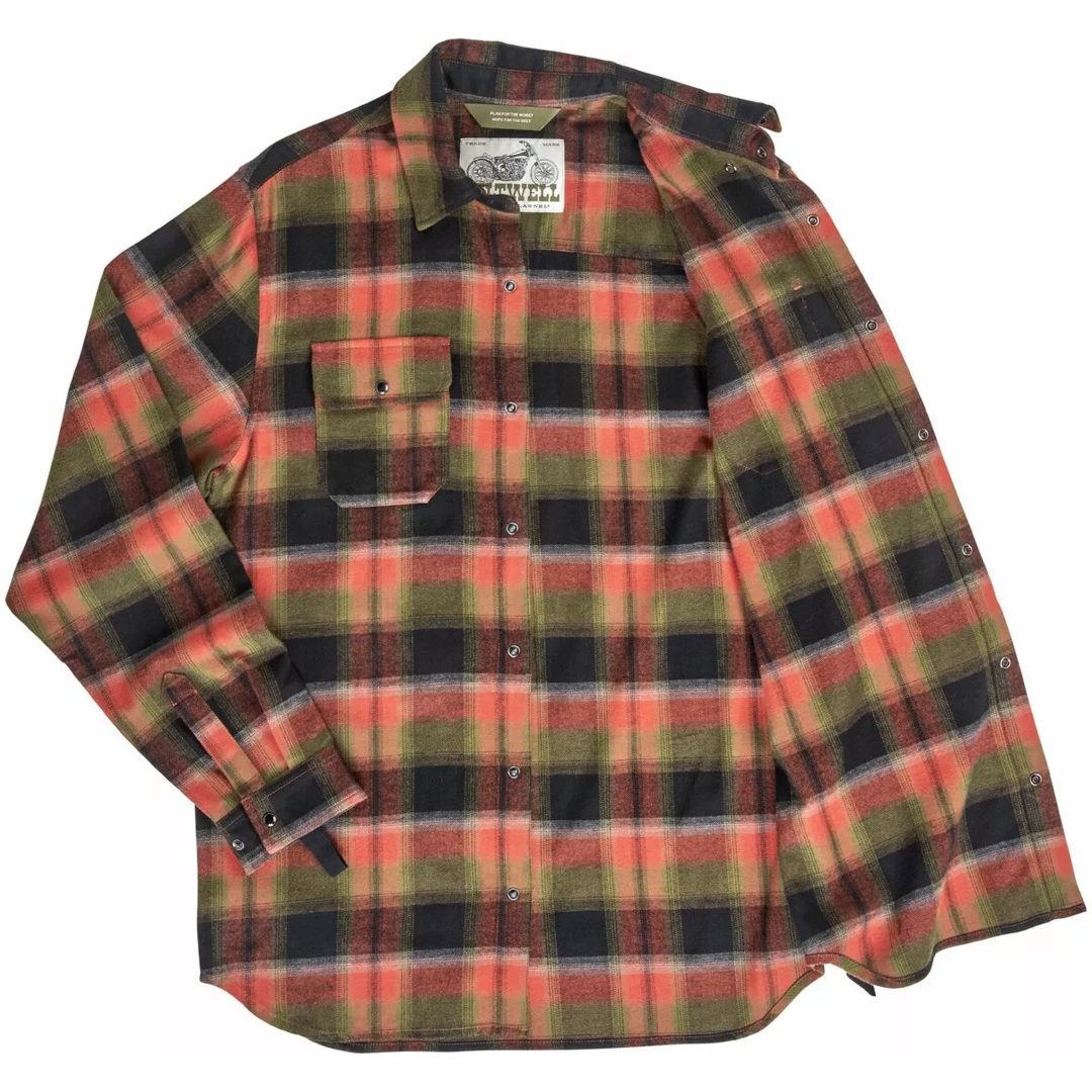 Skjorte Flanell Hi Test Sort/rust BILTWELL – billede 11