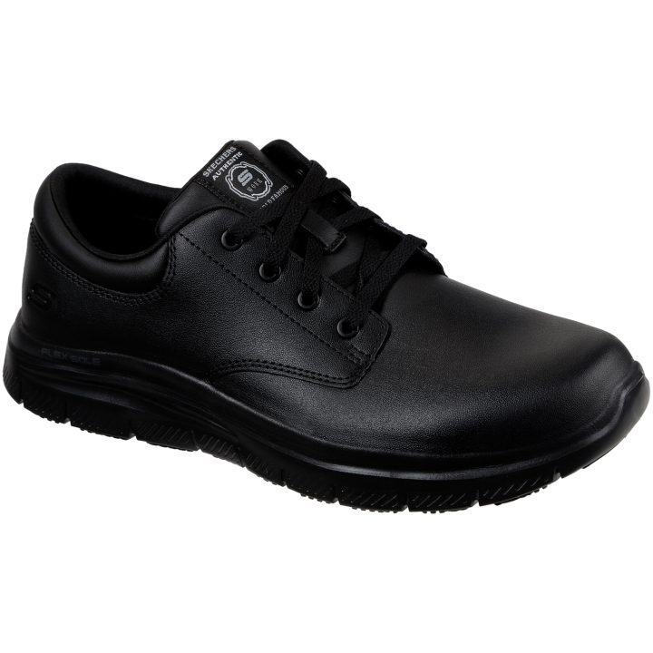 Sko Fourche Work Sort Læder Skechers 41 – billede 2