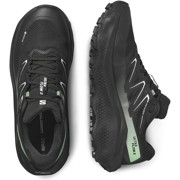 Sko Ultra Flow GTX Sort/Grøn Salomon – billede 4