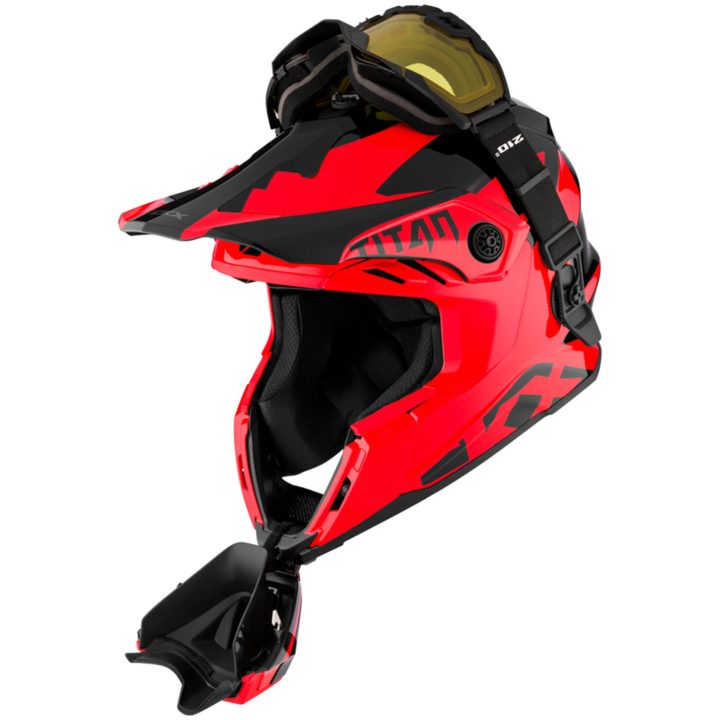 Skoterhjälm Titan Airflow Röd CKX XS – billede 4