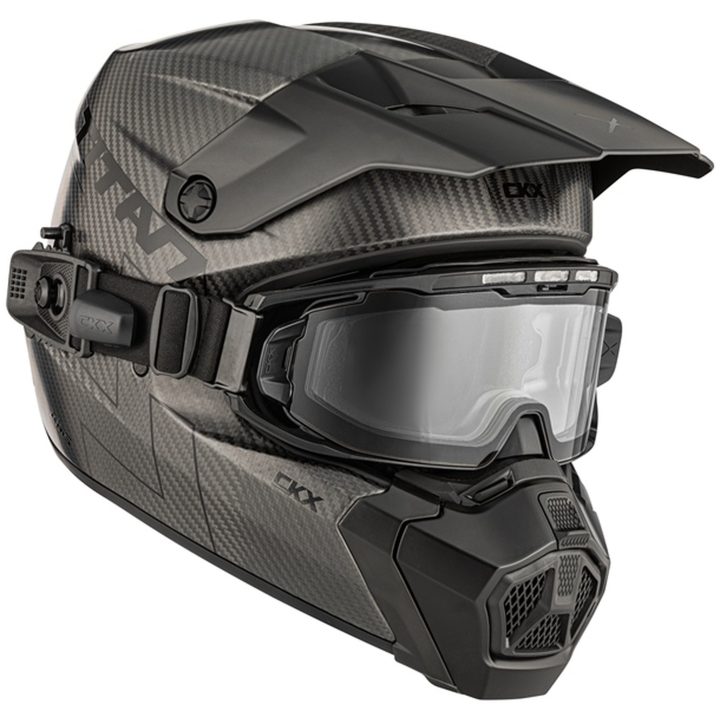 Skoterhjälm Titan AMS Pro Matt Carbon Eluppvärmd Fotokrom CKX M – billede 2