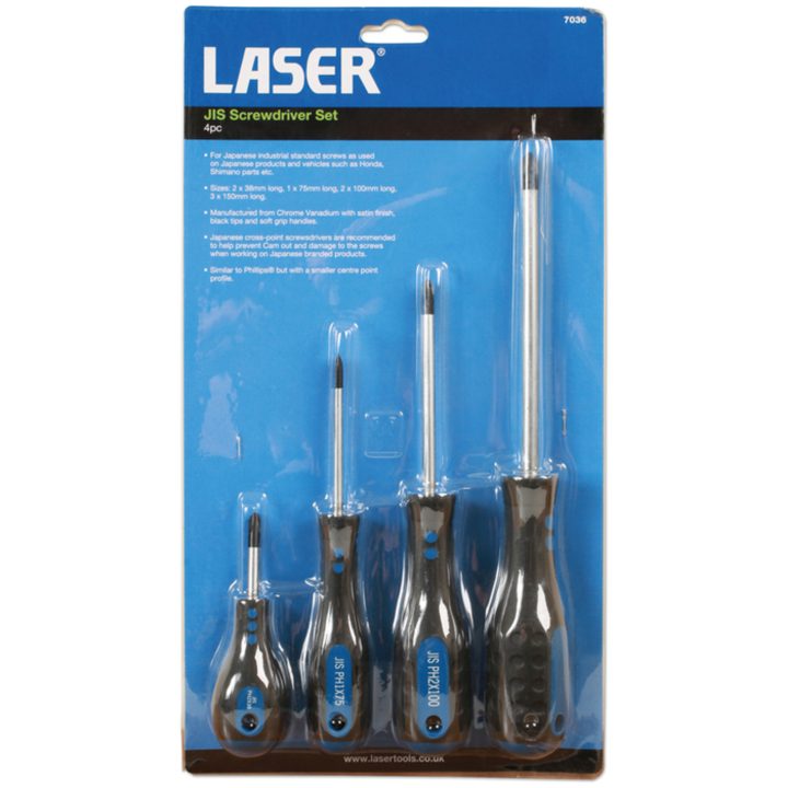 Skruetrækkersæt JIS 4 Dele LASER TOOLS – billede 2