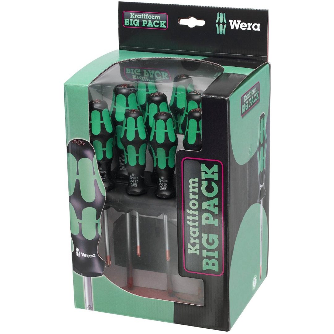 Skruetrækkersæt Kraftform BIG-PACK WERA Skruetrækkersæt BIG PACK 300