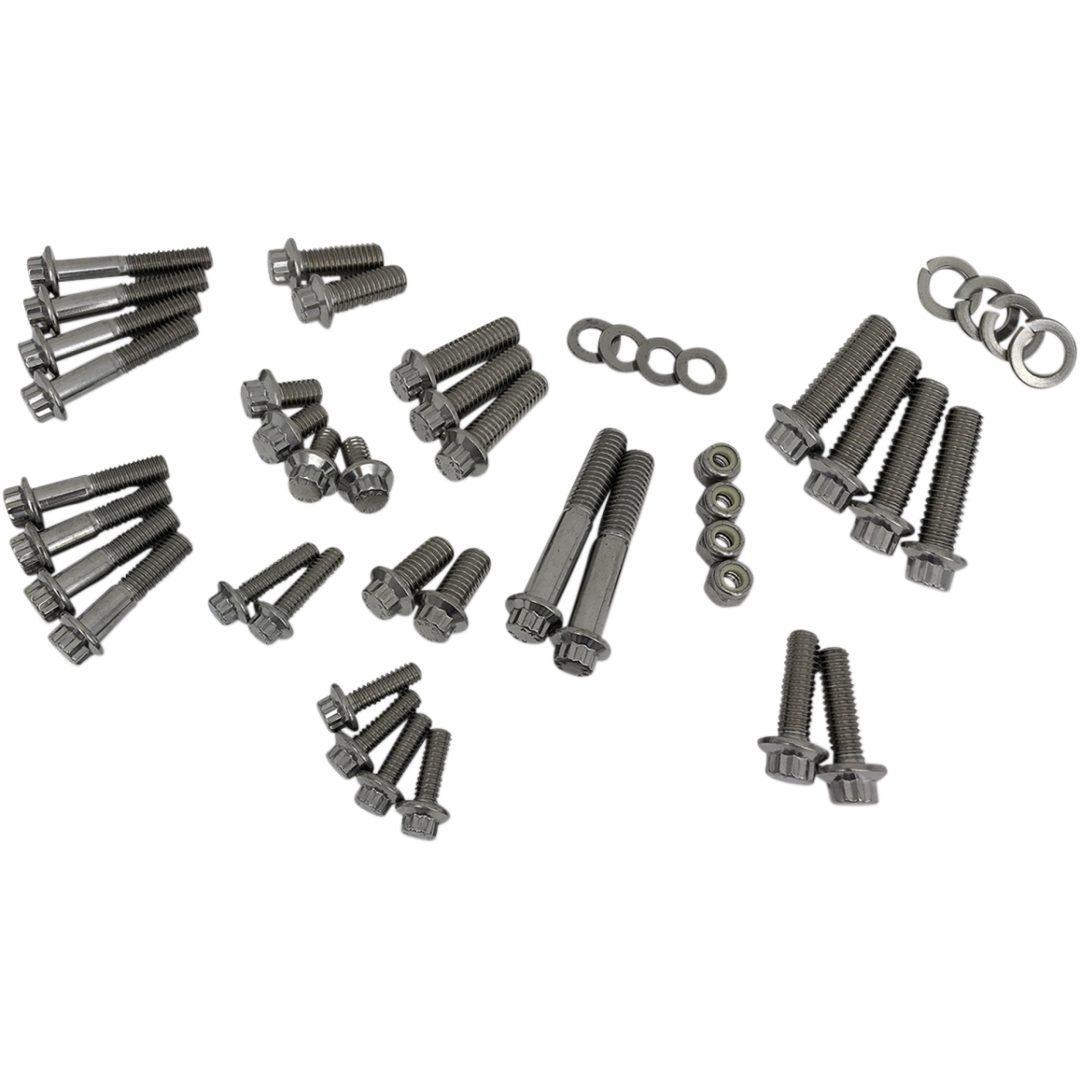 Skruvsæt 12-Point Chassis Trim Rustfrit Stål Poleret FEULING PARTS