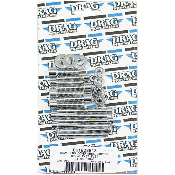 Skruvsæt Transmission End Cover og Bearing Support Plate Krom Sølv DRAG SPECIALTIES – billede 2