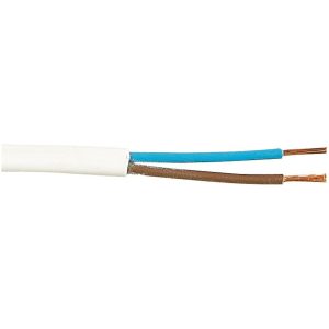 SKX (H03VVH2-F), 2x0,75 mm², Hvid, B100, 300/300V MALMBERGS