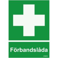 SKYLT FÖRBANDSL PLA 210X148MM