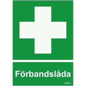 SKYLT FÖRBANDSL PLA 210X148MM
