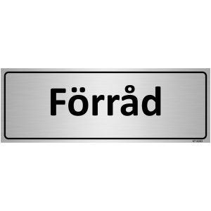 SKYLT FÖRRÅD ALU 225X80MM
