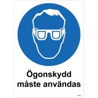 SKYLT ÖGONSKYDD PLA 210X297MM